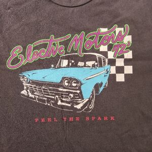 Brandy Melville Electric‎ Motors 72 Feel the Spark Graphic Tee OS Black Penelope